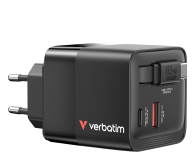 Ładowarka do smartfonów Verbatim GaN Charger 65W 2 Port retr cable US/EU/UK